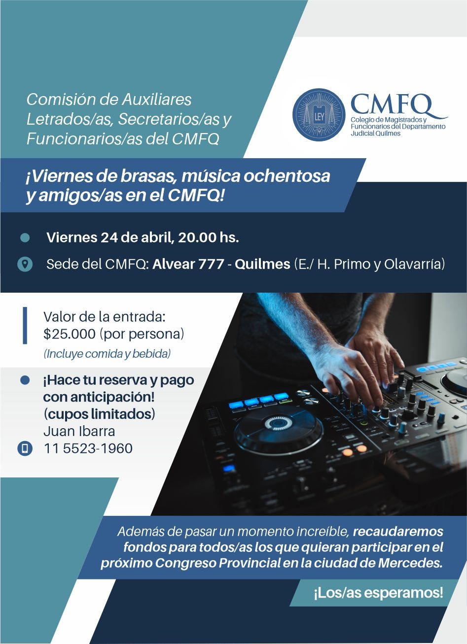Viernes de brasas, música ochentosa y amigos/as en el CMFQ
