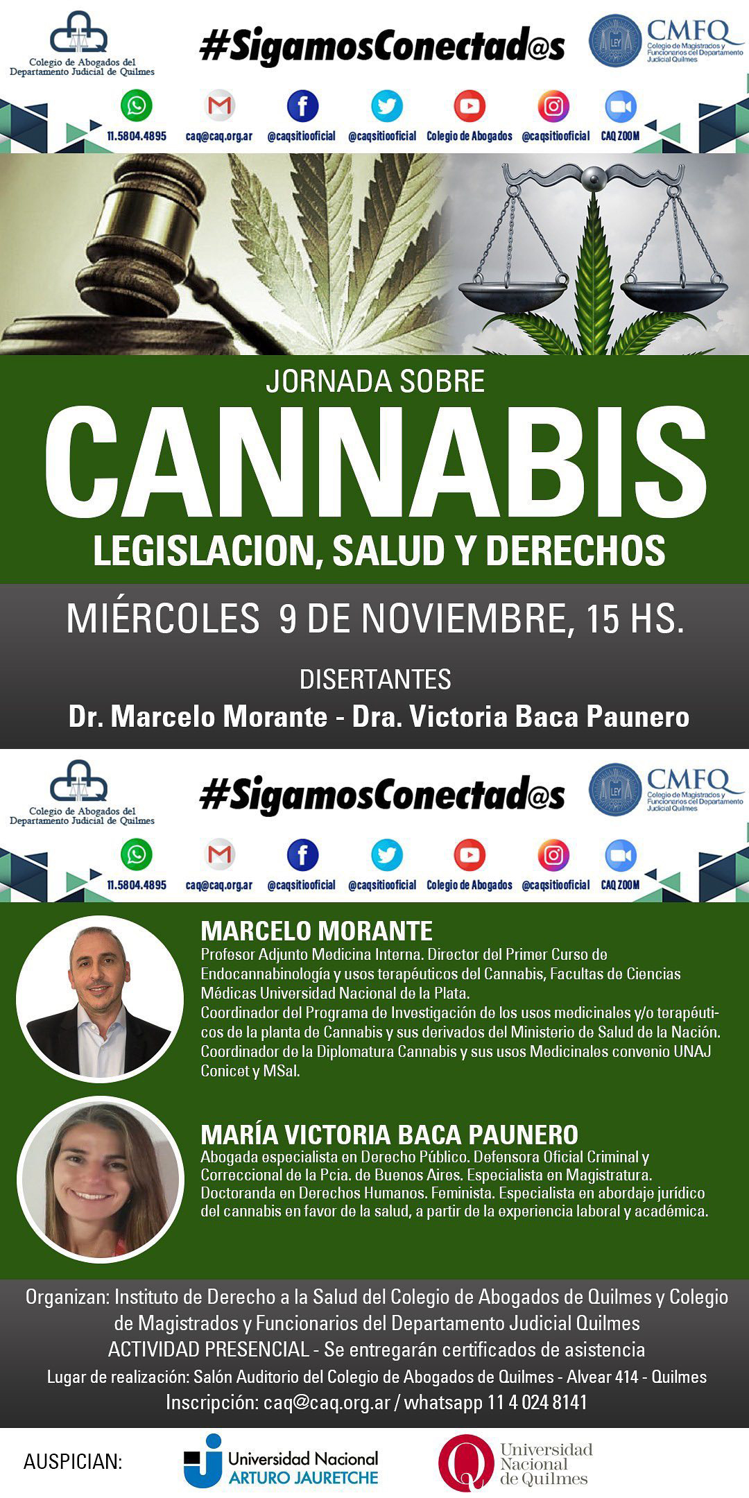 Jornada sobre Cannabis: Legislación, salud y derechos 