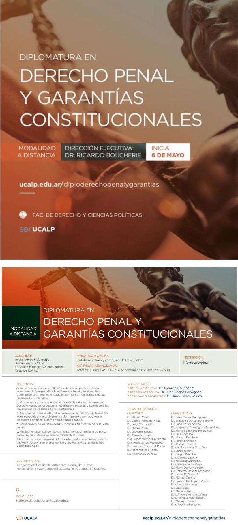 UCALP - DIPLOMATURA EN DERECHO PENAL Y GARANTÍAS CONSTITUCIONALES