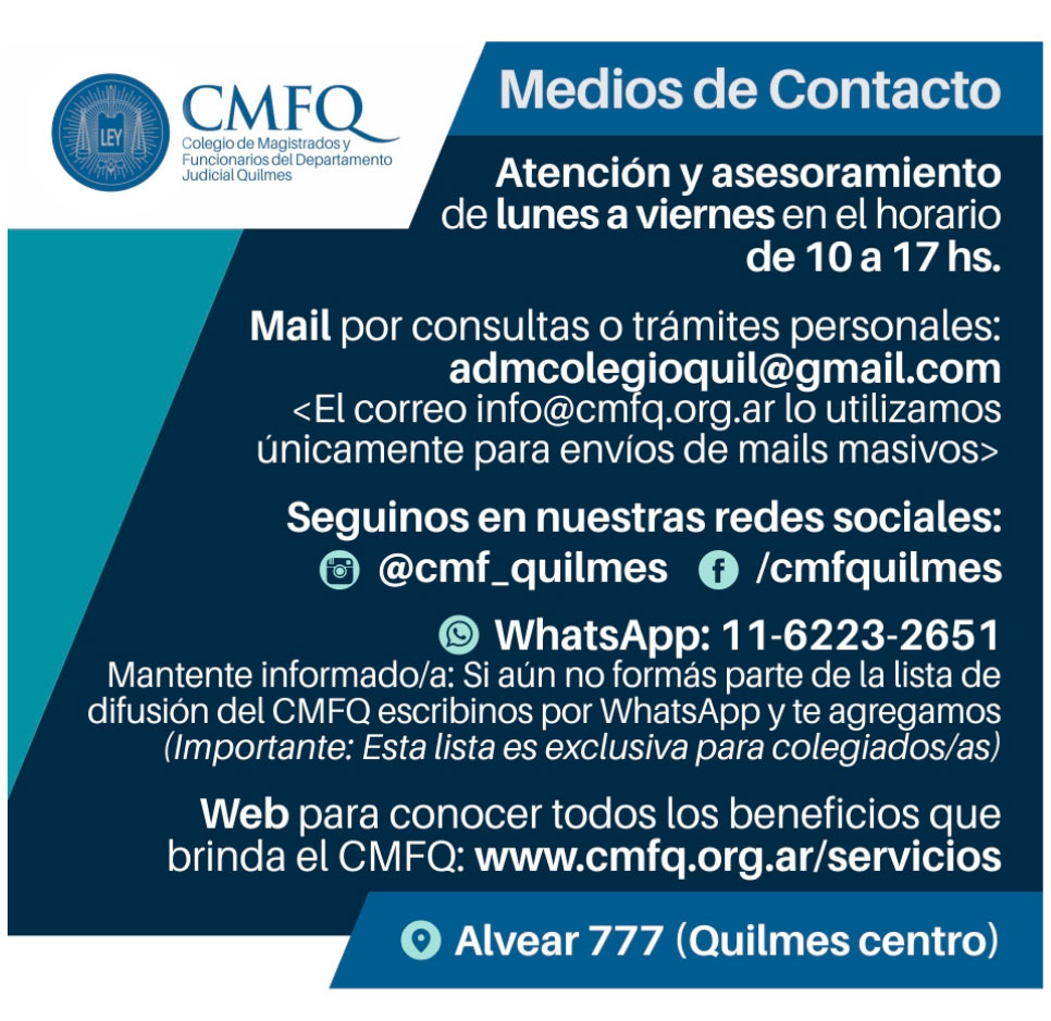 Atención y medios de contacto CMFQ