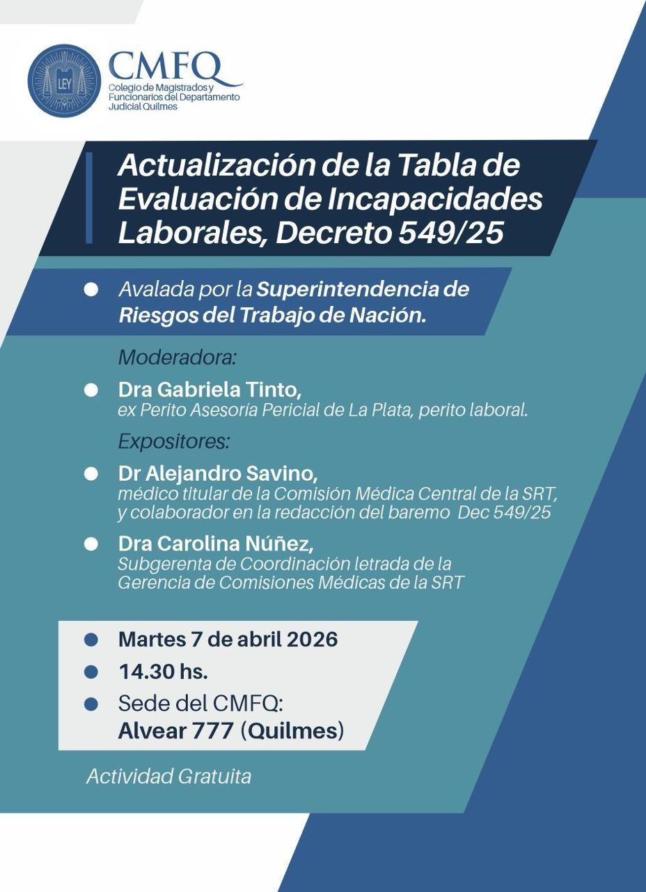Actualización de la Tabla de Evaluación de Incapacidades Laborales
