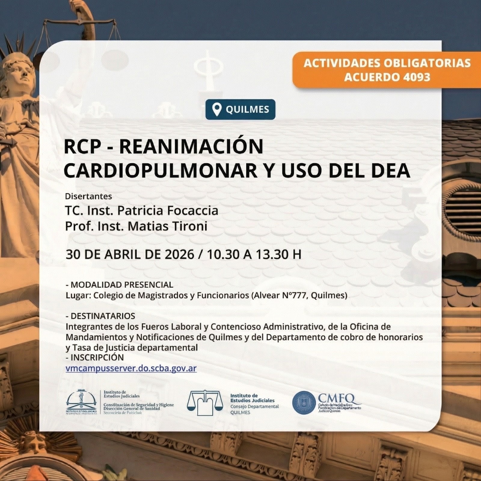 Capacitación en RCP y DEA