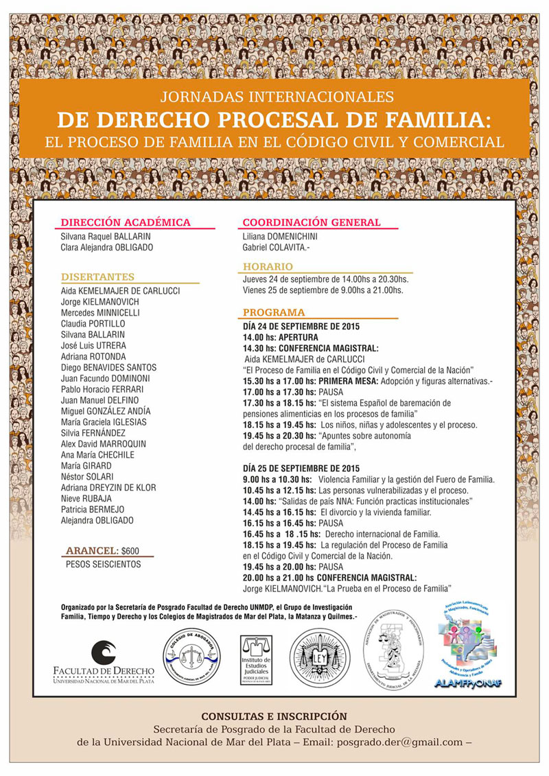 JORNADAS INTERNACIONALES DE DERECHO PROCESAL DE FAMILIA: EL PROCESO DE FAMILIA EN EL CÓDIGO CIVIL Y COMERCIAL