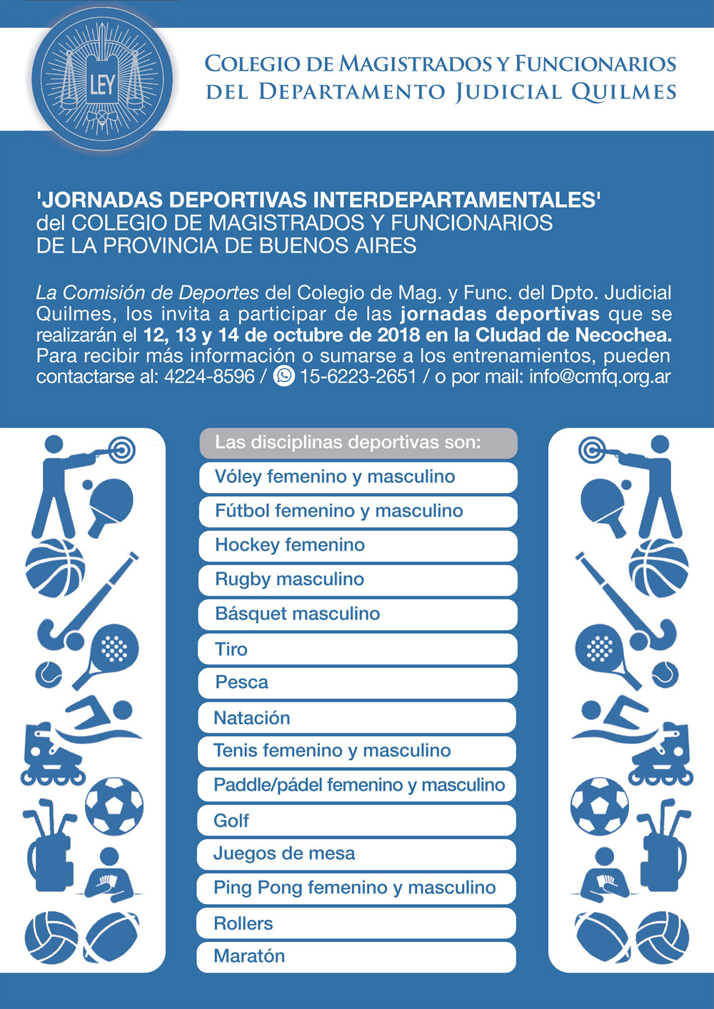 JORNADAS DEPORTIVAS INTERDEPARTAMENTALES