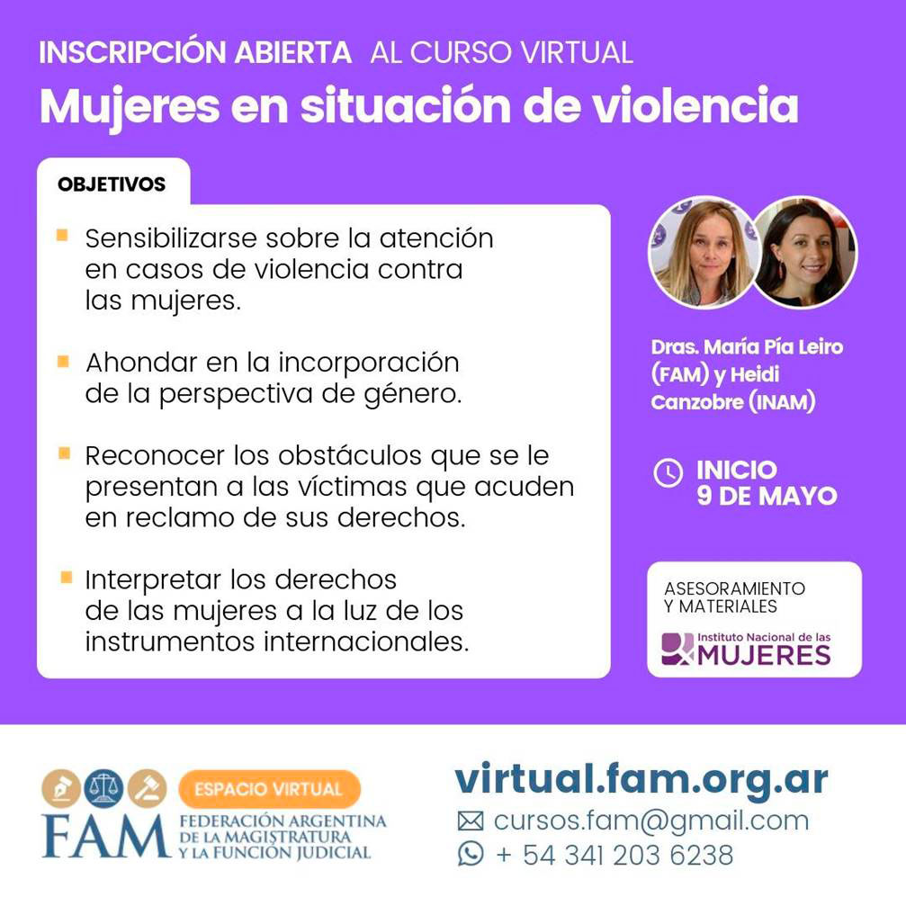 FAM//Curso Virtual: Mujeres en Situación de Violencia 